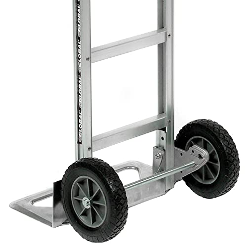 Carretilla de aluminio con ruedas de goma y doble mango miniatura 5