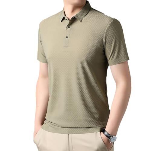 Polo kaki à manches courtes vêtements de mode pour hommes casual