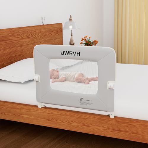 Image of Safety Folding Bed Guard Rail for Toddlers | Fits Twin /Full /Queen /King Beds-T-Shaped Sturdy Base for Extra Stability,Dual Safety Lock,Tool-Free Setup,Breathable Fabric