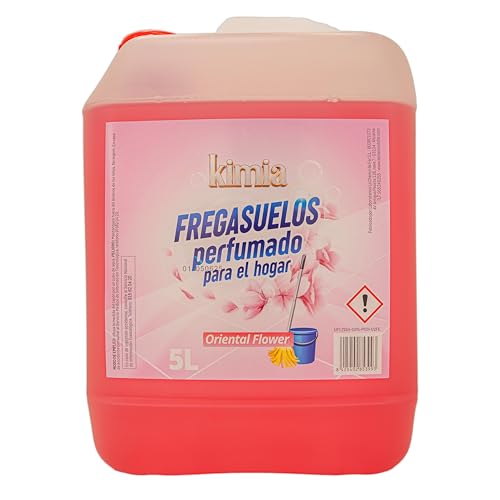 KIMIA - Fregasuelos Oriental Flower 5L | Fregasuelos Perfumado para Hogar | Limpiador de Suelo | Limpieza Profunda | Aroma a Flor Oriental | Fragancia Fresca y Duradera | Para Todo Tipo de Superficies