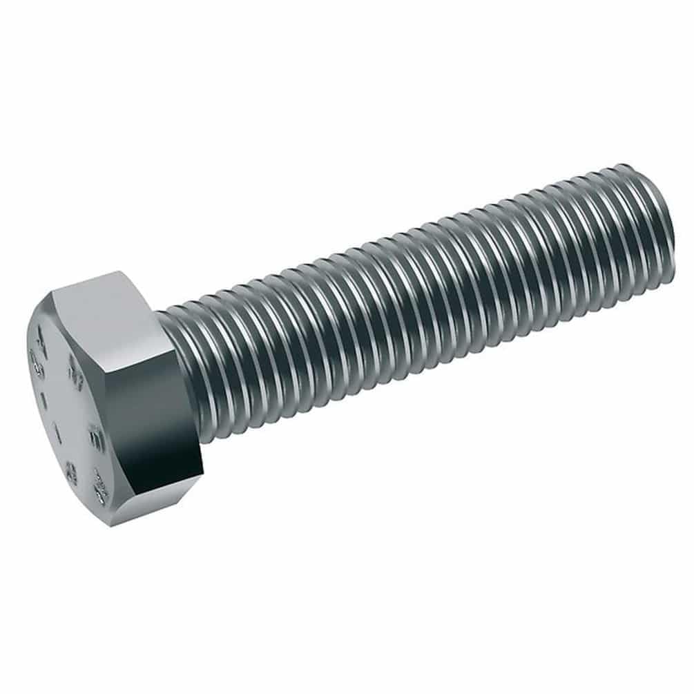 D-Work - Lote de 25 tornillos para metales, cabeza hexagonal (18 x 90 mm, DIN 933, acero inoxidable, A2