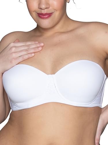 Image of Vanity Fair Women's Beauty Back Smoothing Strapless Bra, 4-Way Stretch Fabric, Lightly Lined Cups up to H