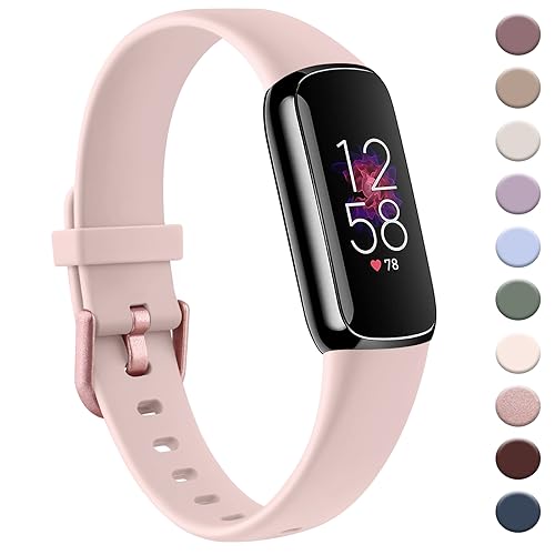 AK Sport Band Compatible with Fitbit Luxe Bands for Women Men, Soft Silicone Replacement Sport...