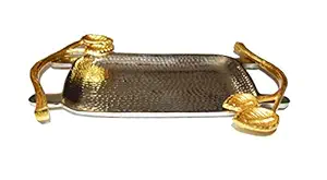 ecohaat Handcrafted Platter,Serving Dish, metalware Tray
