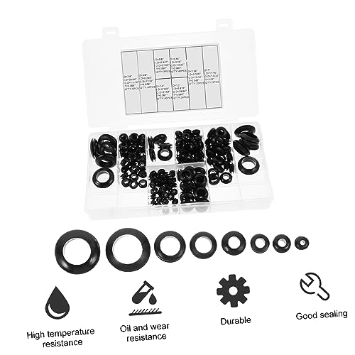 Mobestech 180 Pçs Conjunto De Ilhós Gaxeta De Borracha Ilhós De Reparo Acessórios Kit De Sortimento