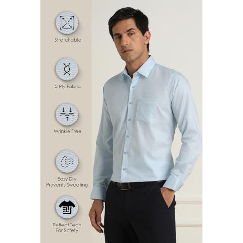 Image of Van Heusen Men's Cotton Slim Fit Durapress Superior Textured Shirt