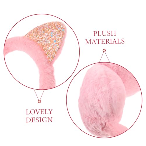 Cat Ear Earmuffs Winter Warm Ear Covers for Thermal Outdoor Headband Cozy Ski Accessories for Winter4