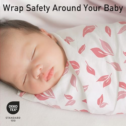 Image of GLLQUEN BABY Receiving Blanket Boy Cotton Muslin Swaddle Blankets Girl Newborn Squares Breathable & Soft Thin Baby Blankets Cloths Double Absorbent Infant Swaddling Wrap - 6 Pack (Flower)