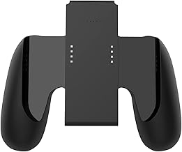 Kinvoca Joy Con Charging Grip with 2000mAh Battery, 2-in-1 Comfort Grip for Nintendo Switch Joy-Con Controller, Joycon Charger with 32in USB-C Cable, Power & Charge Indicators, Overcharge Protection