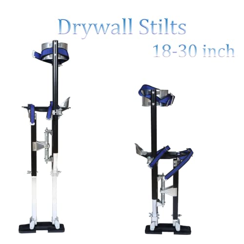 Findmall 18-30 Inch Drywall Stilts Grade Adjustable Auminum Tool Stilt For Painting Or Cleaning - Black #TOP2
