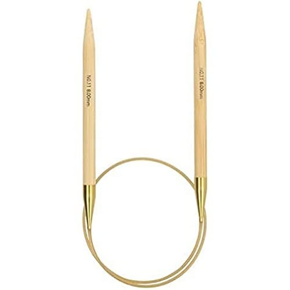 Tulip Knina Swivel Circular Needle 60 cm 8.0 mm - 1 piece, Beige, 8.00mm