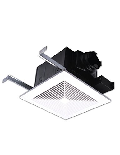 AirZone Fans PA500V Premium Ultra Quiet Exhaust Ventilation Fan, AC Motor, 0.3 Sones, 50 CFM, 4" Duct