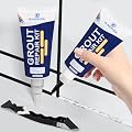 2PCS Black Grout Repair Kit - Tile Grout Paint with Grout Removal Tool, Tile Grout Filler for Interior, Bathroom, Kitchen Floors, for Repair, Renew & Fill Tile Joint Lines, Tile Grout Paint (360g)