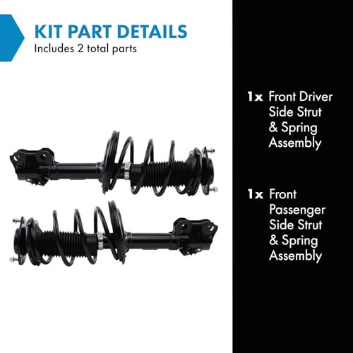 Image of TRQ Front Driver Side Strut and Spring Assembly Set Loaded Pre-Assembled
