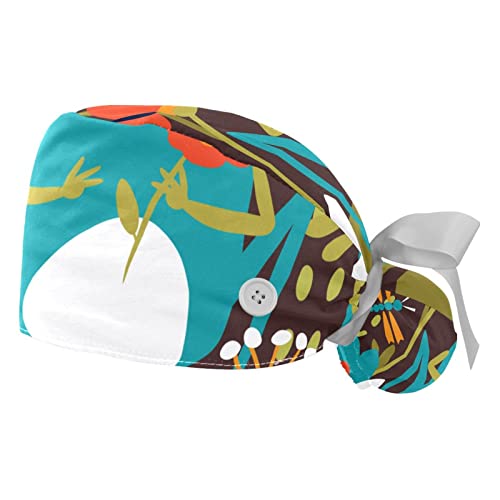 Casquettes de travail anti-transpiration et chapeaux bouffants légers motifs nature