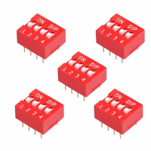 Wiring Connecting Terminals - 4 Position DIP Switch - Pack of 5