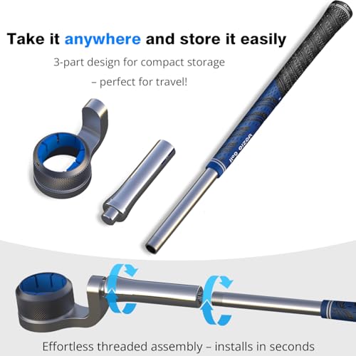 Image of YEZRO Y14 Weighted Golf Club Attachment for Meta Quest 3 /Quest 3S, 20.5 inch VR Golf Club Handle Accessories for Golf + - Aluminum One-Piece Build, Real Grip, No Screws - for Right Controller