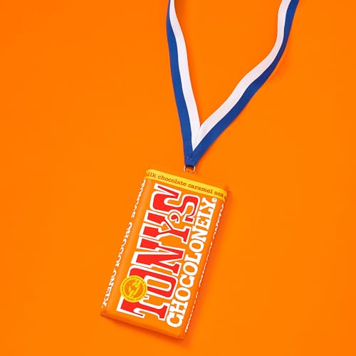 Tony's Chocolonely Caramel and Sea Salt Milk Chocolate Bar, 180g