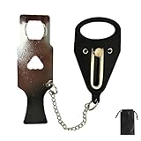 Kitekorosso ポータブルドアロック 内開き専用 収納袋付き 旅行 ホテル 自宅 防犯グッズ 後付け 内鍵 チェーン 携帯ドアロック チャイルドロック セキュリティ (ブラック)