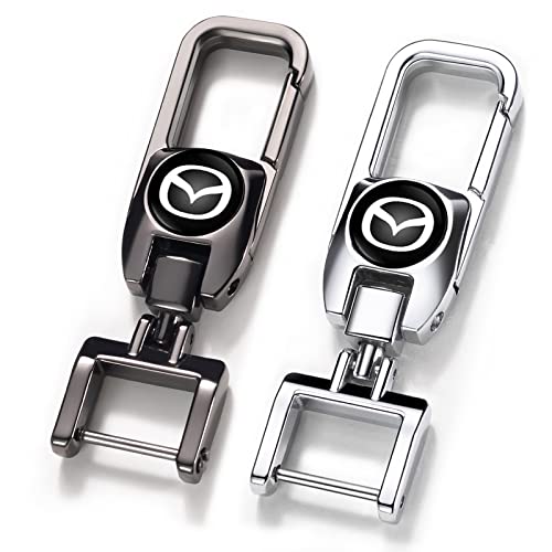Car Keychain For Mazda,Car Logo Keychains Replacement For Mazda Cx7 Cx5 Cx9 Cx-5 Cx3 Mx-5 Protege Valet Rotary Rx8 Series Key Chain Keyring For Man And Woman Car Accessories,Family Present,2 Pcs #TOP26