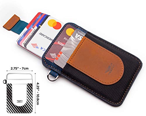 POCKT Card Holder Wallet For Men and Women - Slim Minimalist Front Pocket Wallet Elastic Credit Card Holder Genuine Leather RFID Blocking Card Case Wallets4