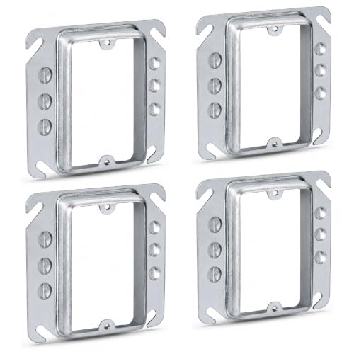 OHLECTRIC 4 Pack Square Single Gang Mud Ring