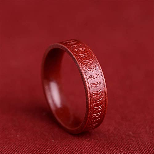 Hetica Feng Shui Cinnabar Ring, Lucky Wealth Buddhis Amulet Band Ring For Men Women, Fengshui Lucky Ring Money Amulet Lucky Rings That Bring Good Luck Mother's Day Gifts #TOP7