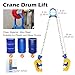 Crane Drum Lifter, G80 Lifting Chain with Carbon Steel Hook, Oil Barrel Clamp Transport Tool, Industrial/Warehouse Drum & Pail Handling Equipment