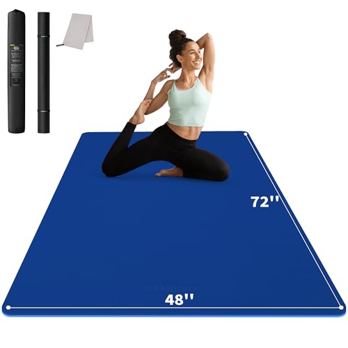 CAMBIVO Yogamatte XXL, Yoga Matte 183cm x 122cm x 6mm, Trainingsmatte Fitnessmatte...