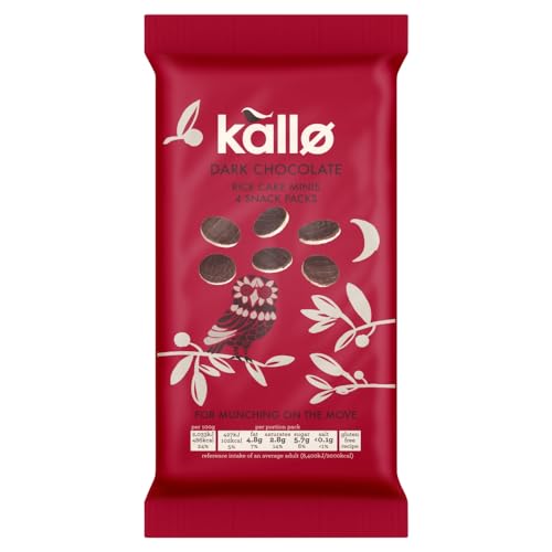Kallo Belgian Dark Chocolate Rice Cake Minis 4 X 21G (84G)