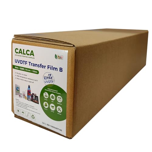 US Stock, CALCA UV DTF Transfer Film B 61.0 cm x 100.0 m UV DTF Film A e B Roll Crystal Label Transf