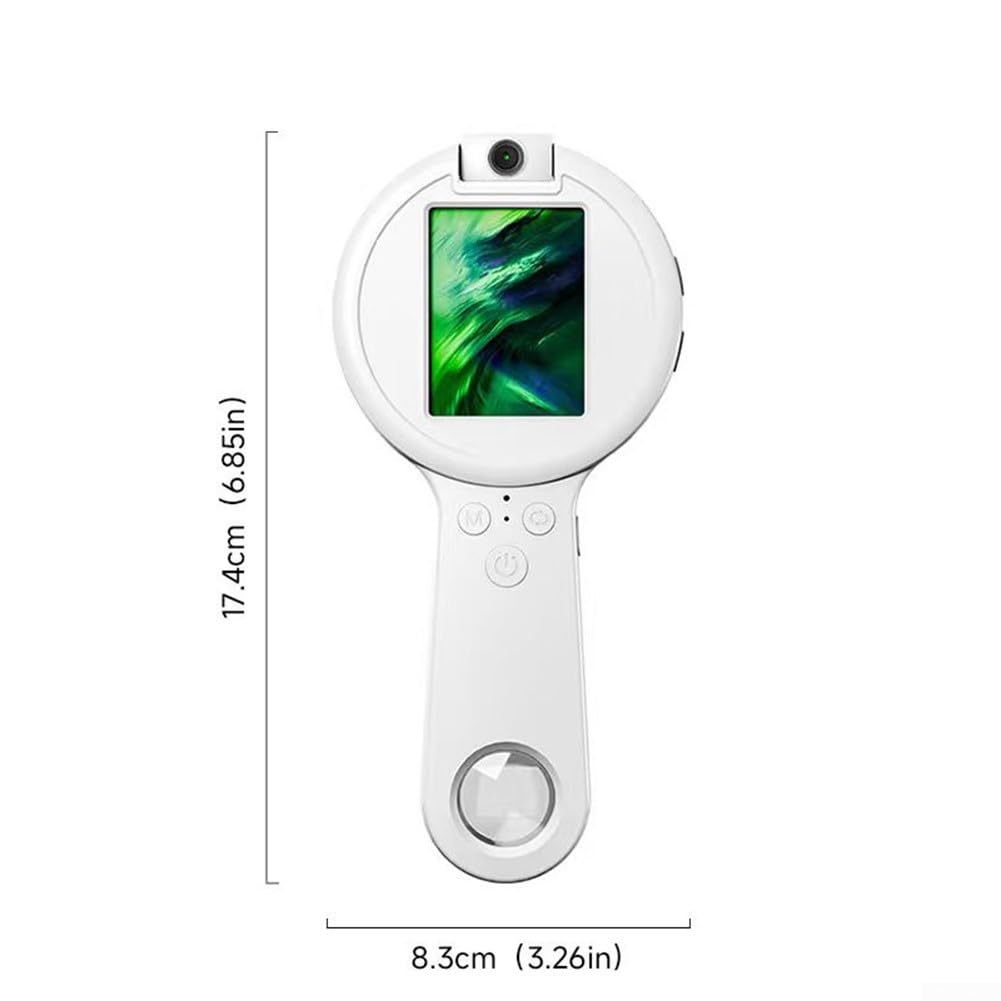 Microscopio digital 2.4 pulgadas 500X Ampliación HD Pantalla (Blanco) | Pantalla IPS de 2,4 pulgadas, aumento máximo 500X, grabación JPG y AVI, conexión USB, óptica precisa