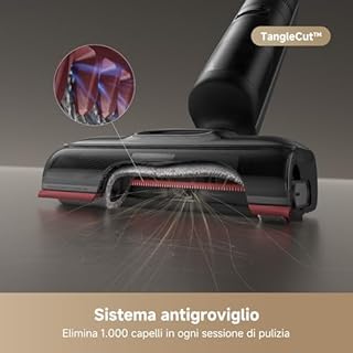 DREAME H15 Pro Aspirapolvere Lavapavimenti, Braccio robotico AI DescendReach GapFree, Aspirazione da 21.000 Pa, 0 grovigli, Lavaggio spazzola a immersione a 100 °C, Asciugatura in 5 min a 90°C
