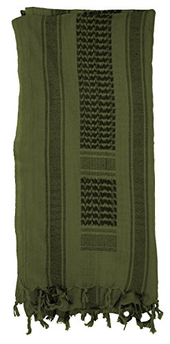 Mato & Hash Military Shemagh Tactical 100% Cotton Scarf Head Wrap - Olive Drab CA2100JUMBO
