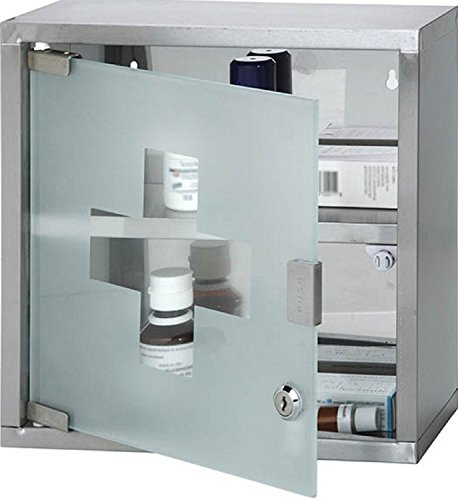 Stainless Steel Medicine Cabinet with Frosted Glass