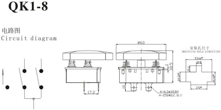QK1-8 Three-speed three-control yacht rice cooker with strong conductivity power switch - (Color: Blue)