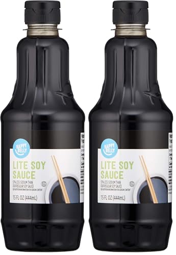 Amazon Brand - Happy Belly Low Sodium Soy Sauce, 15 fl oz (Pack of 2) - image 1