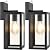 2-Pack Dusk to Dawn Outdoor Wall Lanterns with 2 LED Bulbs, Matte Black Waterproof Exterior Sconces with Clear Glass, Anti-Rust Outdoor Light Fixtures Outside Lights for House, Porch, Garage, Doorway