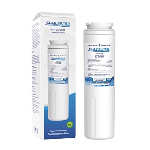 Clarifilter UKF8001 filtro de agua del frigorífico compatible con Maytag/Amana UKF8001, PUR Puriclean II UKF9001; Bosch BORPLFTR20, 12004484; Viking RWFFR; SK535; Whirlpool 4396395, EDR4RXD1 (1)