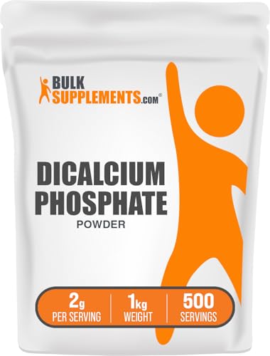 BulkSupplements.com Dicalcium Phosphate Powder - Calcium Supplement DCP Supplement - Unflavored & Gluten Free 2g per Serving 1kg (2.2 lbs) (Pack of 1)