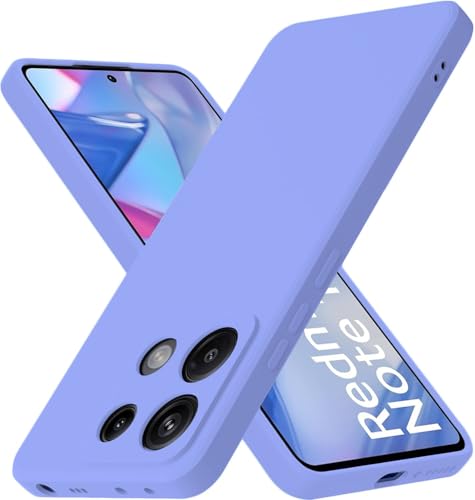 DIZORO Compatible with Mi Redmi Note 13 5G Back Cover with Upgraded Square Edges for Camera Protection Shockproof Flexible Matte Liquid Silicone Mobile Phone Case (Purple)- Best and cheap mobile covers in India
