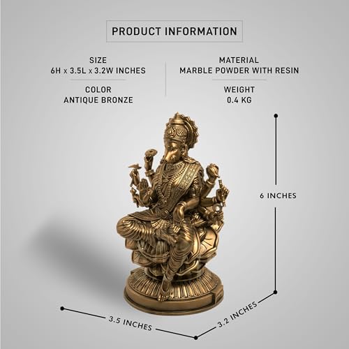 Image of SILAII Goddess Varahi Amman Sculpture - Antique Bronze Finish, Handcrafted Statue for Puja Room, Home Decor, and Gifting (Antique Bronze, 6 INCH)