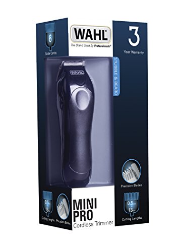 Wahl Mini Pro Cordless Trimmer, Men’s Beard Trimmer, Mini Hair Trimmers for Men, Stubble Trimming, Battery Powered, Lightweight, Male Grooming Set, Facial Hair Care Kit - Image 3