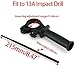 Still Awake 2Pcs Practical Universal Side Hammer Drill Handle and Rule Fits for Replacement Grinding Machine,Inner Ring Adjustment Range 41-44mm,With 0-200mm Scale Depth Ruler for 13A Impact Drill