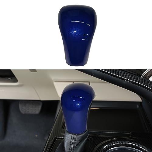 BoxCheer Gear Shift Knob Cover Suitable for Toyota Camry 2018-2025/ Toyota Avalon/Corolla Sedan/Corolla Cross/Corolla Hatchback Center Console Knob Trim ABS Plastic Accessories - Blue