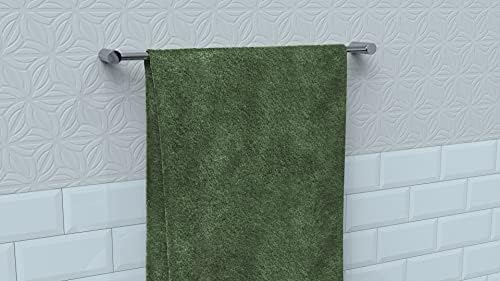 Agua Accessories Towel Rails Wall Mounted for Bathroom, Stainless Steel Towel Holder Bar Hanging Cloths Towels for Shower , Kitchen Towel Holder is Hand Towels Storage -60cm / 24 inches (Chrome)
