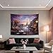 QGHOT Vintage Paris Tapestry Wall Hanging Eiffel Tower Backdrop French Themed Cityscape Tapestry Cafe Decor Romantic City Wall Art for Bedroom Paris Theme Party Decorations 90.6