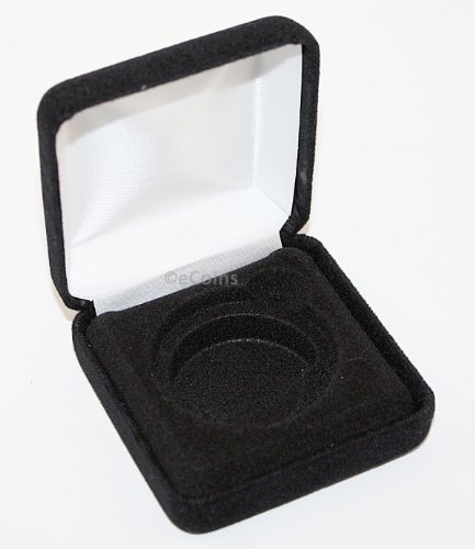 Caja para exhibir moneda con fieltro negra miniatura 1