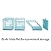 MidWest Homes for Pets Blue Fashion iCrate Hundebox-Starterset, für kleine Hunde, inklusive Käfig, Haustierbett, 2 Näpfe und Sichtschutz, modisch blau, 61 cm