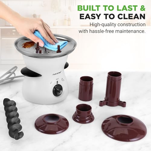 Nutrichef 3 Tier Chocolate Fondue Fountain - Electric Stainless Chocolate Dipping Warmer Machine - Warm & Melt Chocolate, Butter & Cheese - Great for Parties, Events & Weddings - Pot Capacity 16 OZ by NutriChef - Image 4